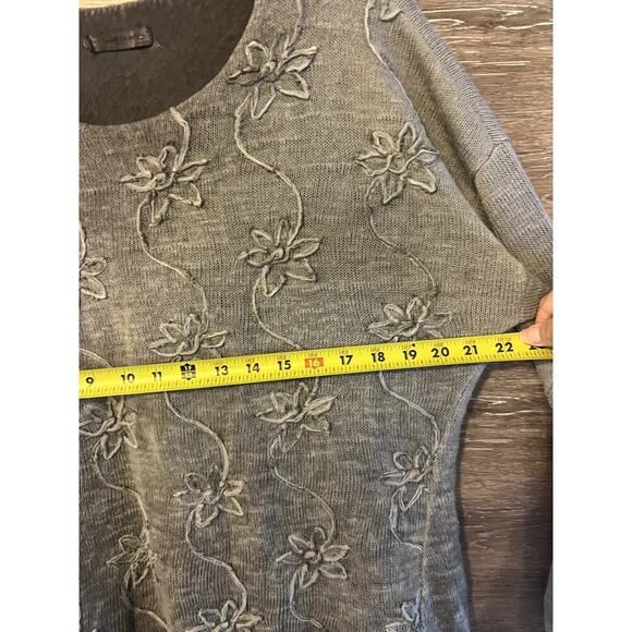 Alexandre Laurent size Medium Sweater Wool blend gray Distressed Paris Boho - Picture 8 of 10